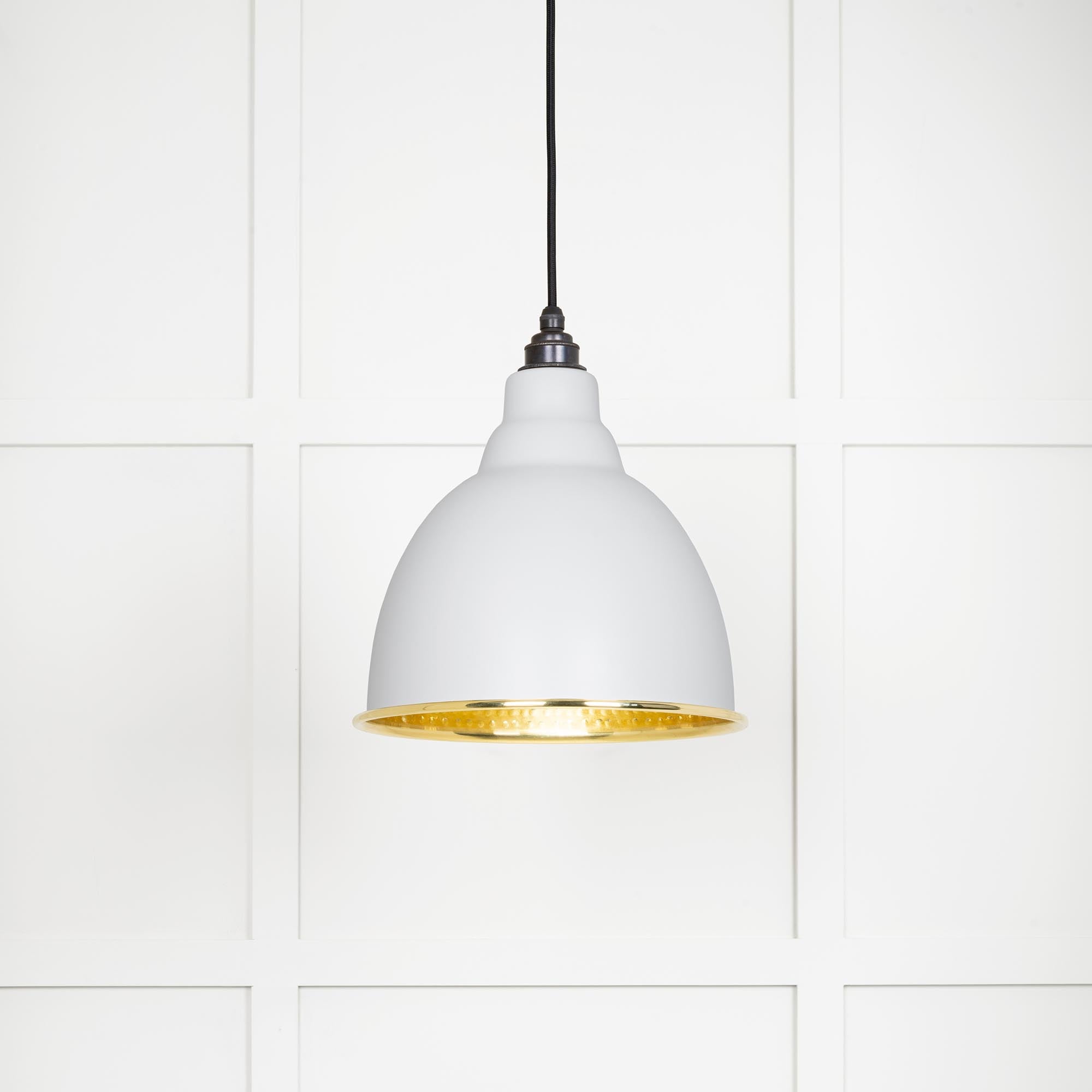 From The Anvil's Hammered Brass Hammered Brass Brindley Pendant