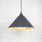 From The Anvil's Hammered Brass Hammered Brass Hockley Pendant