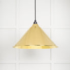 From The Anvil's Hammered Brass Hammered Brass Hockley Pendant
