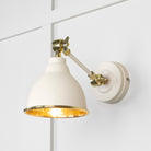 From The Anvil's Hammered Brass Hammered Brass Brindley Wall Light