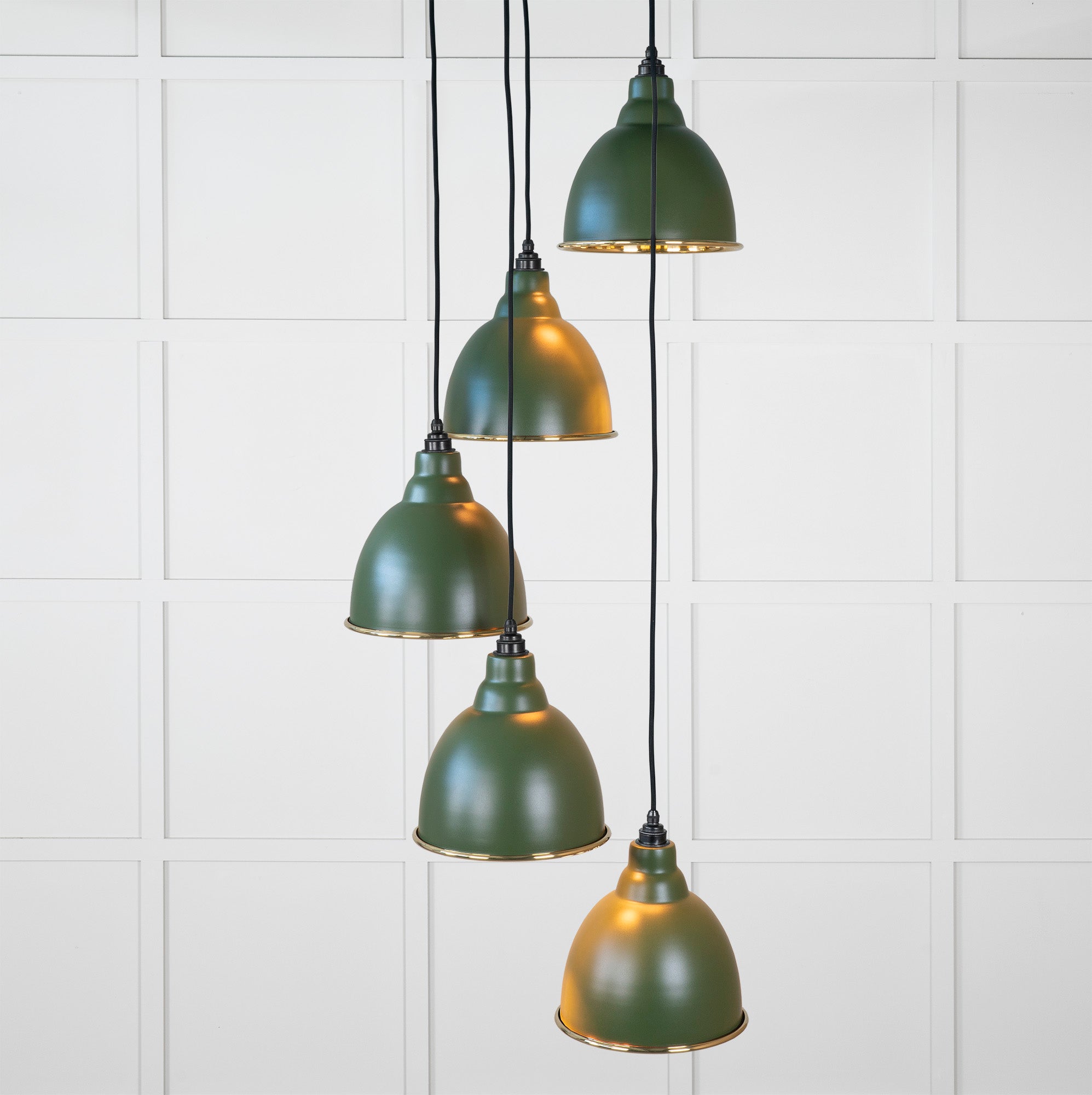 From The Anvil's Hammered Brass Hammered Brass Brindley Cluster Pendant