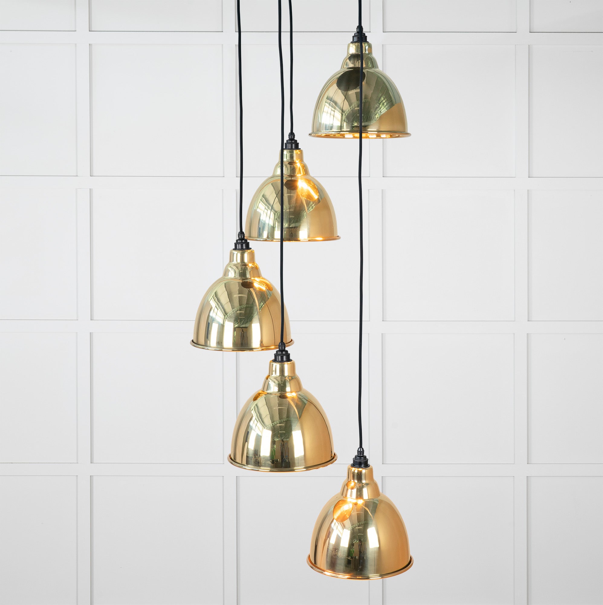 From The Anvil's Hammered Brass Hammered Brass Brindley Cluster Pendant
