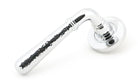 From The Anvil's Polished Chrome Hammered Newbury Lever on Rose Set (Unsprung)