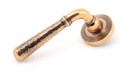 From The Anvil's Polished Bronze Hammered Newbury Lever on Rose Set (Unsprung)
