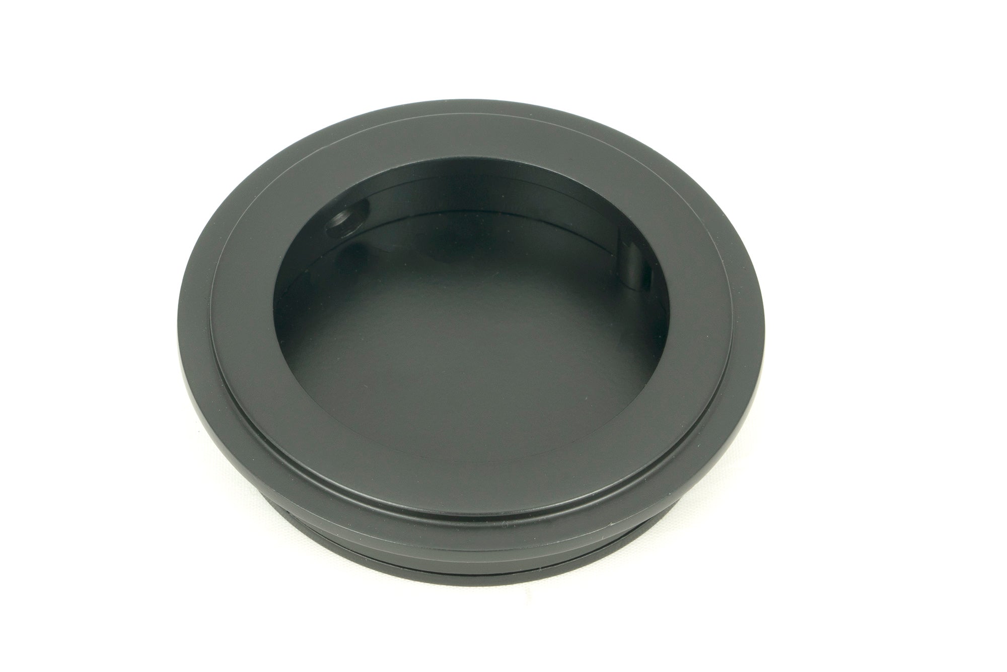 From The Anvil's Matt Black Art Deco Round Pull