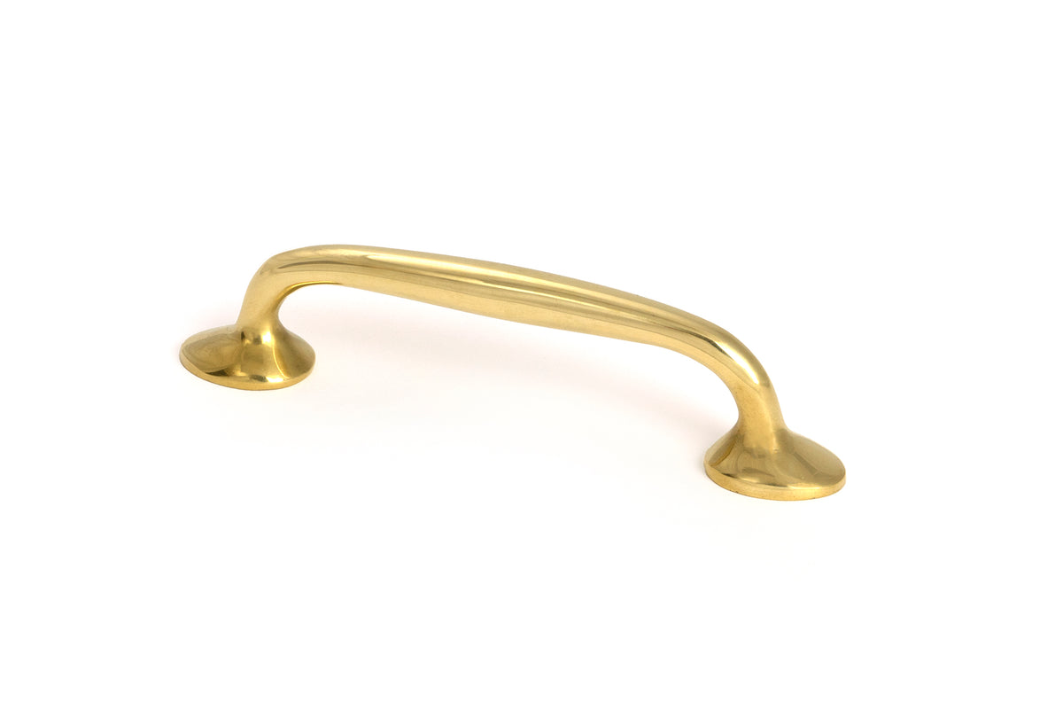 From The Anvil's Polished Brass Moore Pull Handle