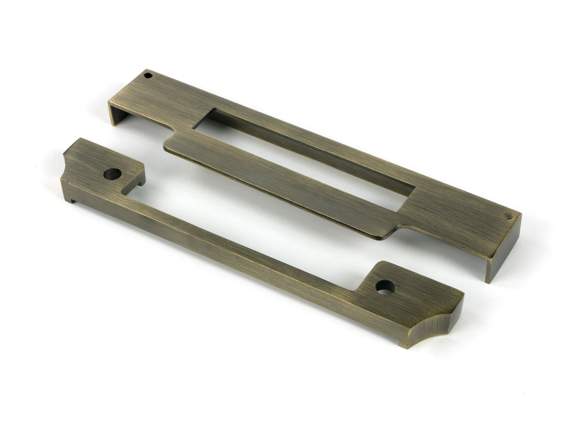 From The Anvil's Aged Brass ½" Rebate Kit for Euro Sash Lock