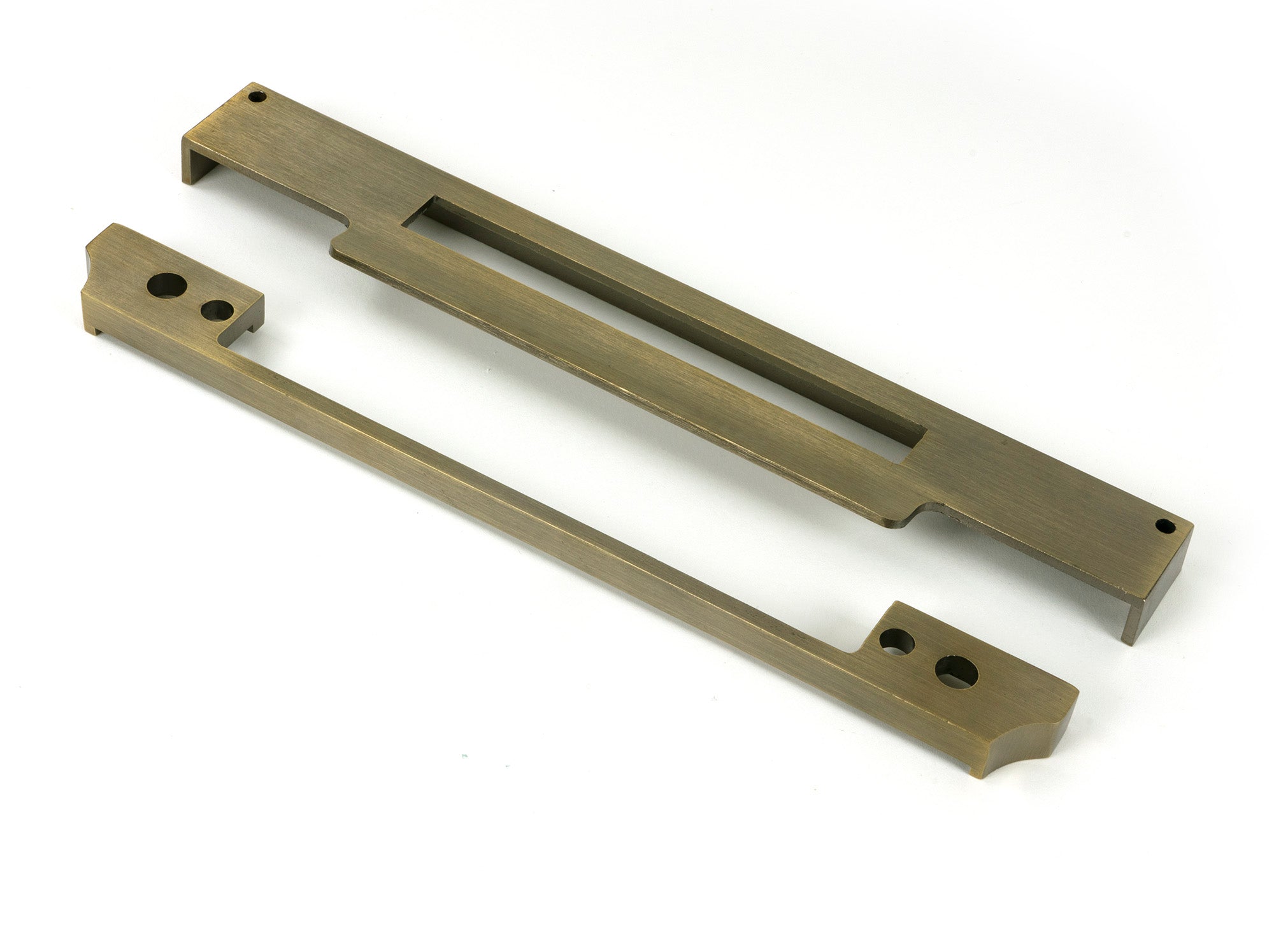 From The Anvil's Aged Brass ½" Rebate Kit for Euro Din Sash Lock
