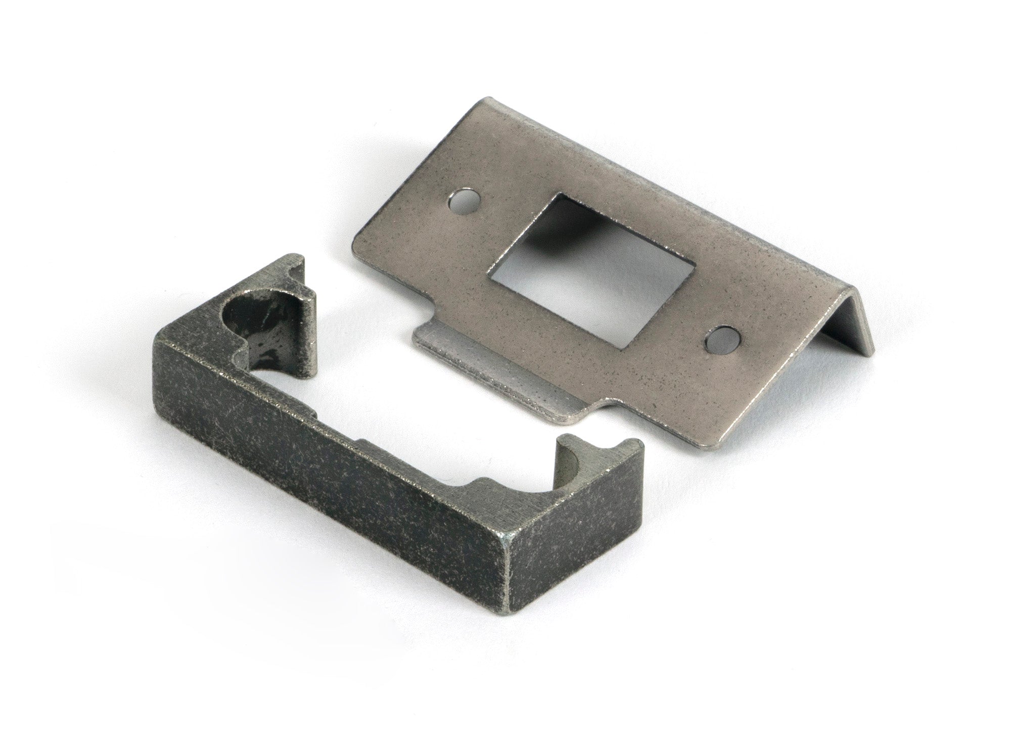 From The Anvil's Pewter Patina ½" Rebate Kit for Tubular Mortice Latch