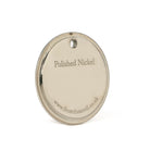 White background image of From The Anvil's Polished Nickel finish swatch