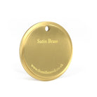 White background image of From The Anvil's Satin Brass finish swatch