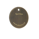 White background image of From The Anvil's Aged Brass finish swatch