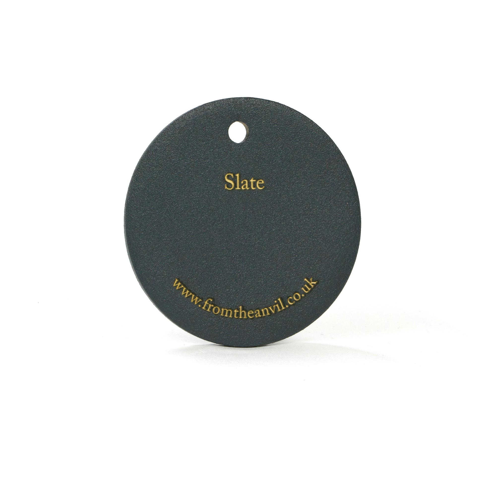 White background image of From The Anvil's Slate finish swatch