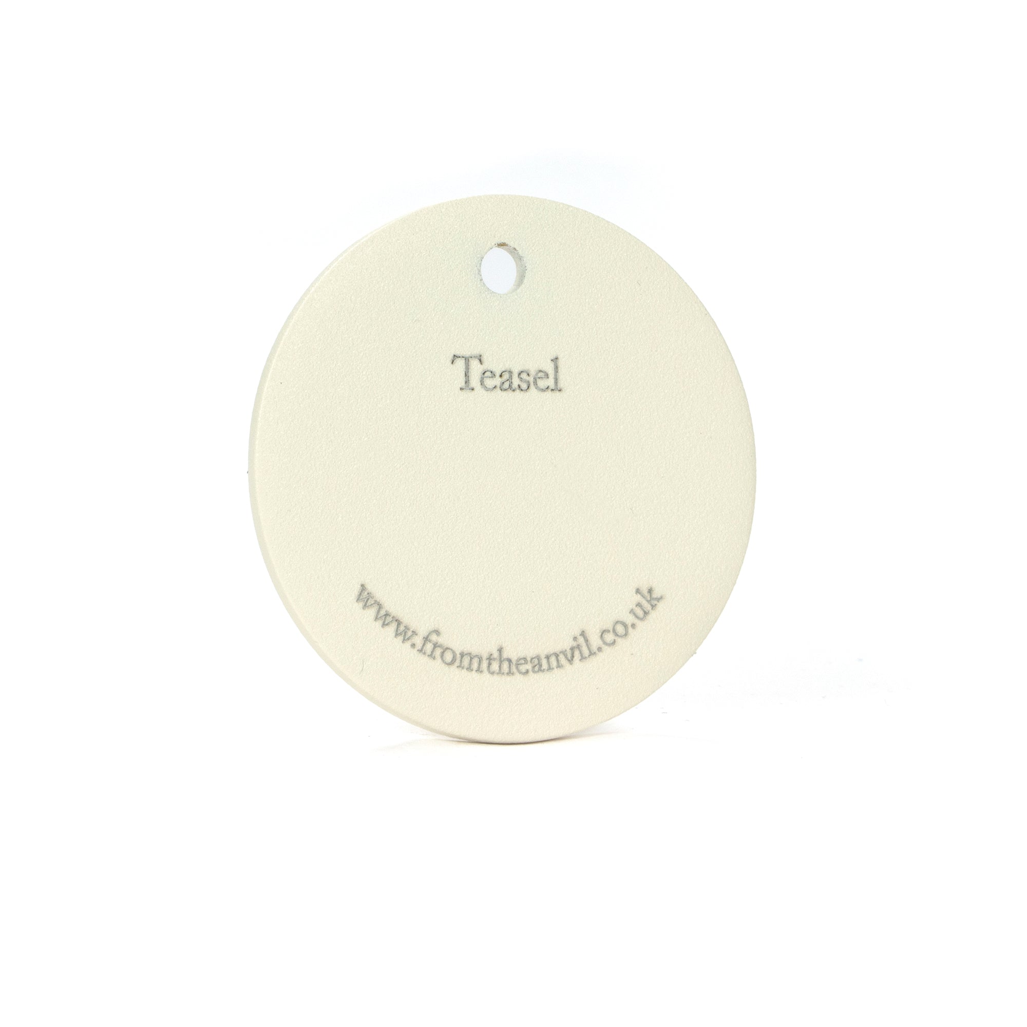 White background image of From The Anvil's Teasel finish swatch