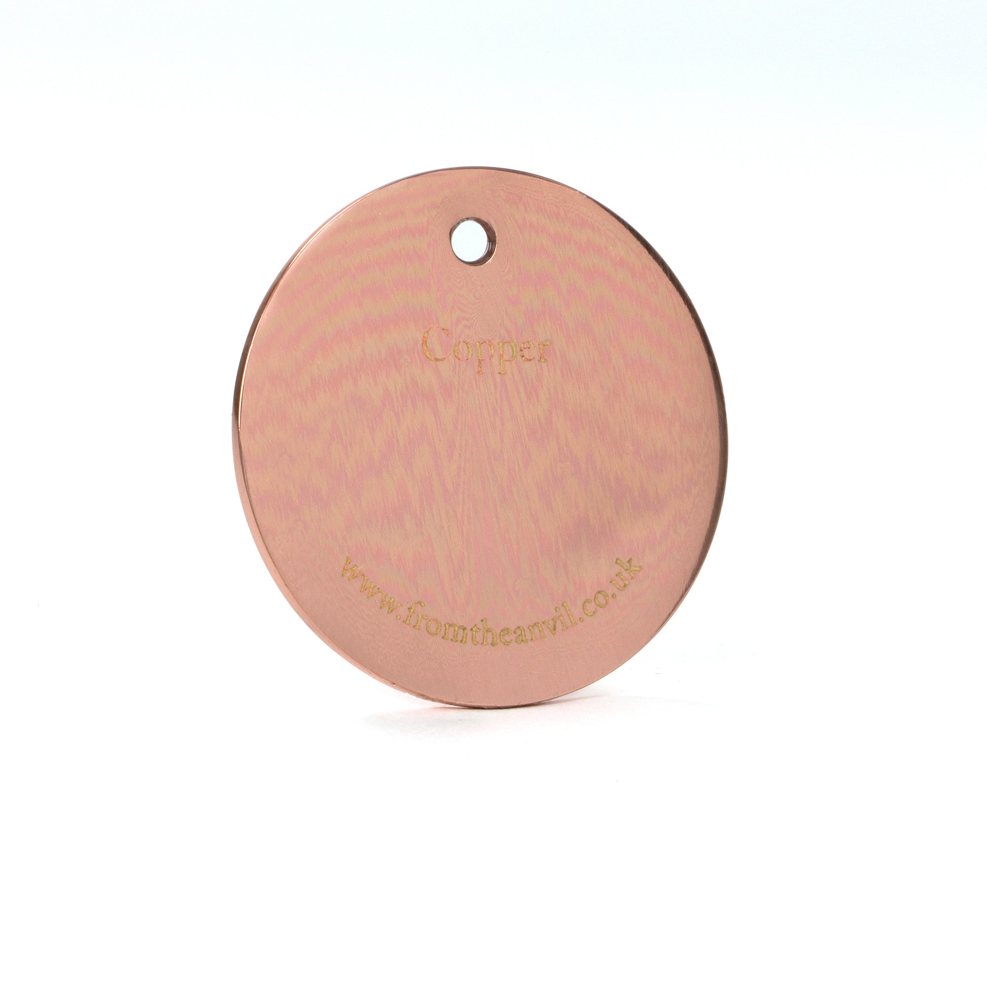 White background image of From The Anvil's Copper finish swatch