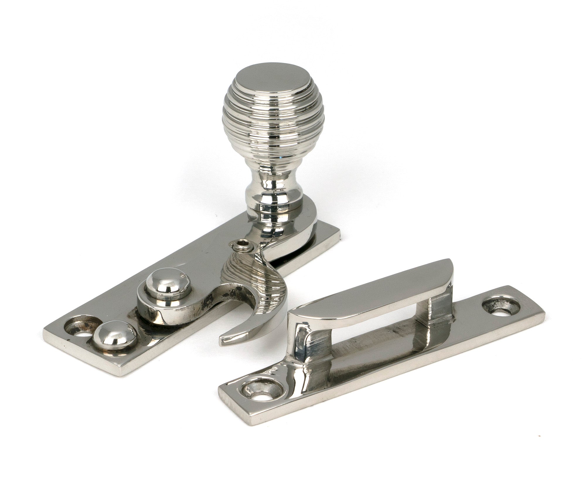 From The Anvil's Polished Marine SS (316) Beehive Sash Hook Fastener