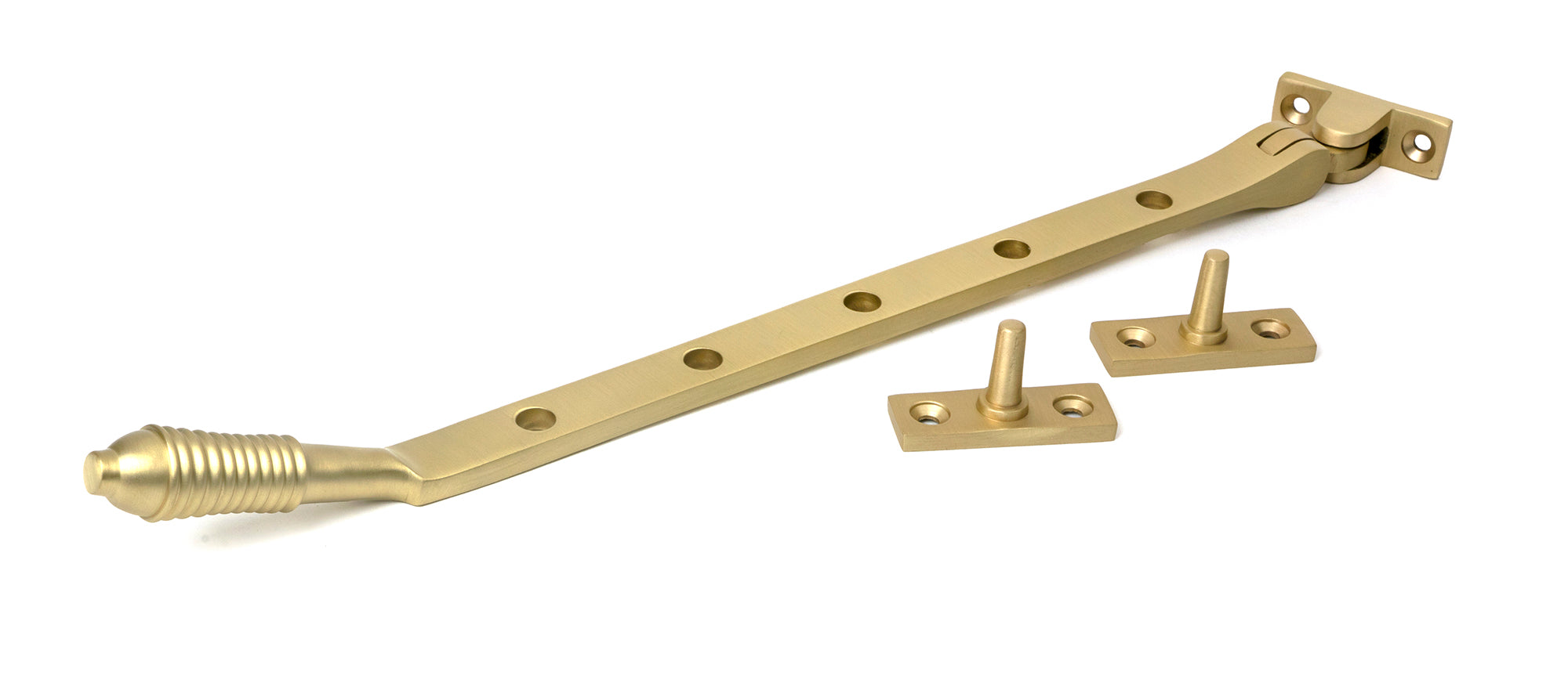 From The Anvil's Satin Brass Reeded Stay
