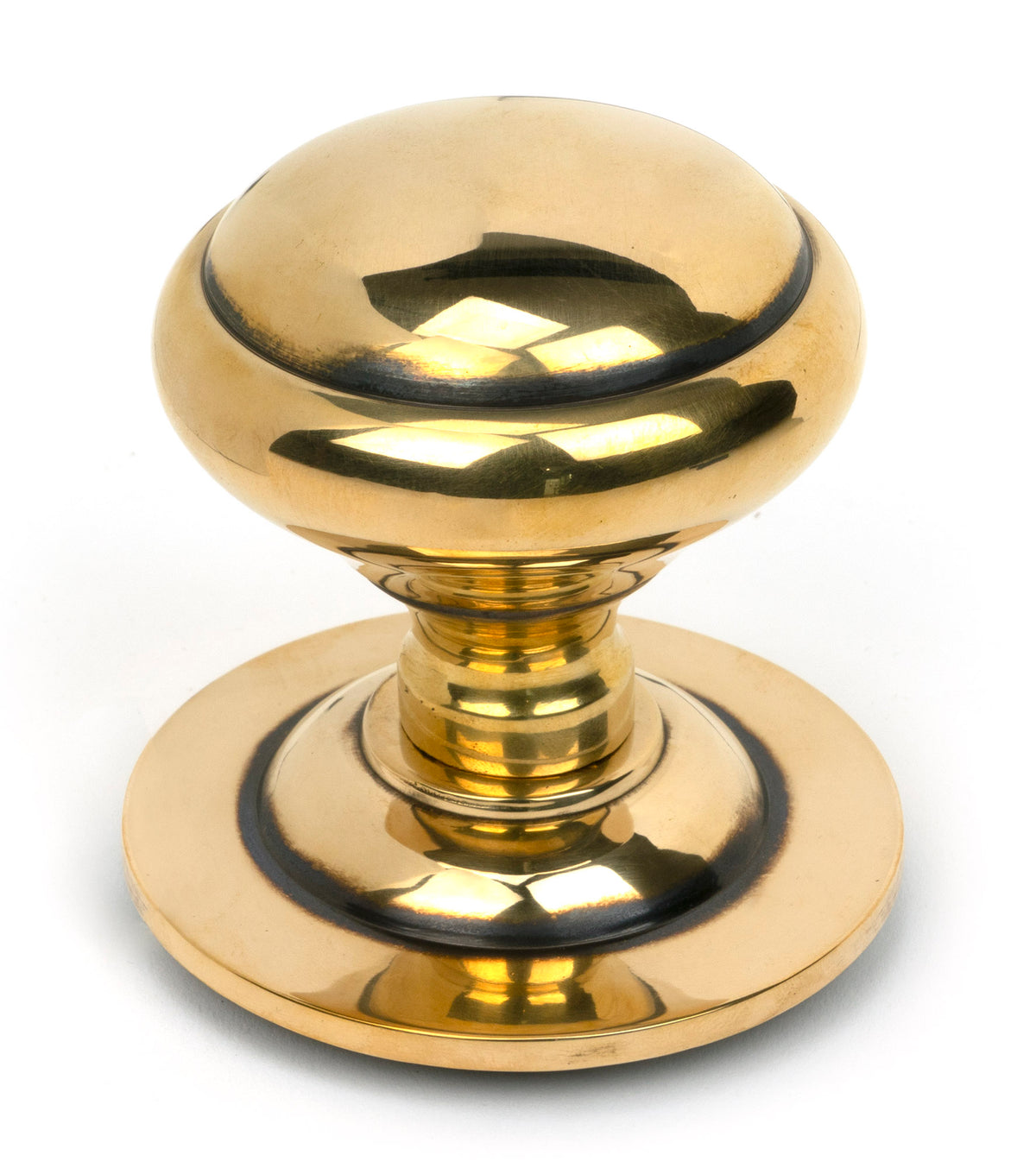 From The Anvil's Aged Brass Round Centre Door Knob