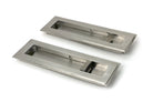 From The Anvil's Satin Marine SS (316) Art Deco Rectangular Pull - Privacy Set