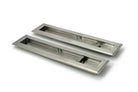 From The Anvil's Satin Marine SS (316) Art Deco Rectangular Pull - Privacy Set