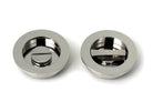 From The Anvil's Polished Bronze Plain Round Pull - Privacy Set