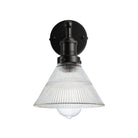 Image of Industville's Brooklyn Ribbed Glass Funnel Wall Light 7"