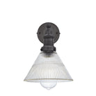 Image of Industville's Brooklyn Ribbed Glass Funnel Wall Light 7"