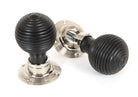 From The Anvil's Ebony Beehive Mortice/Rim Knob Set