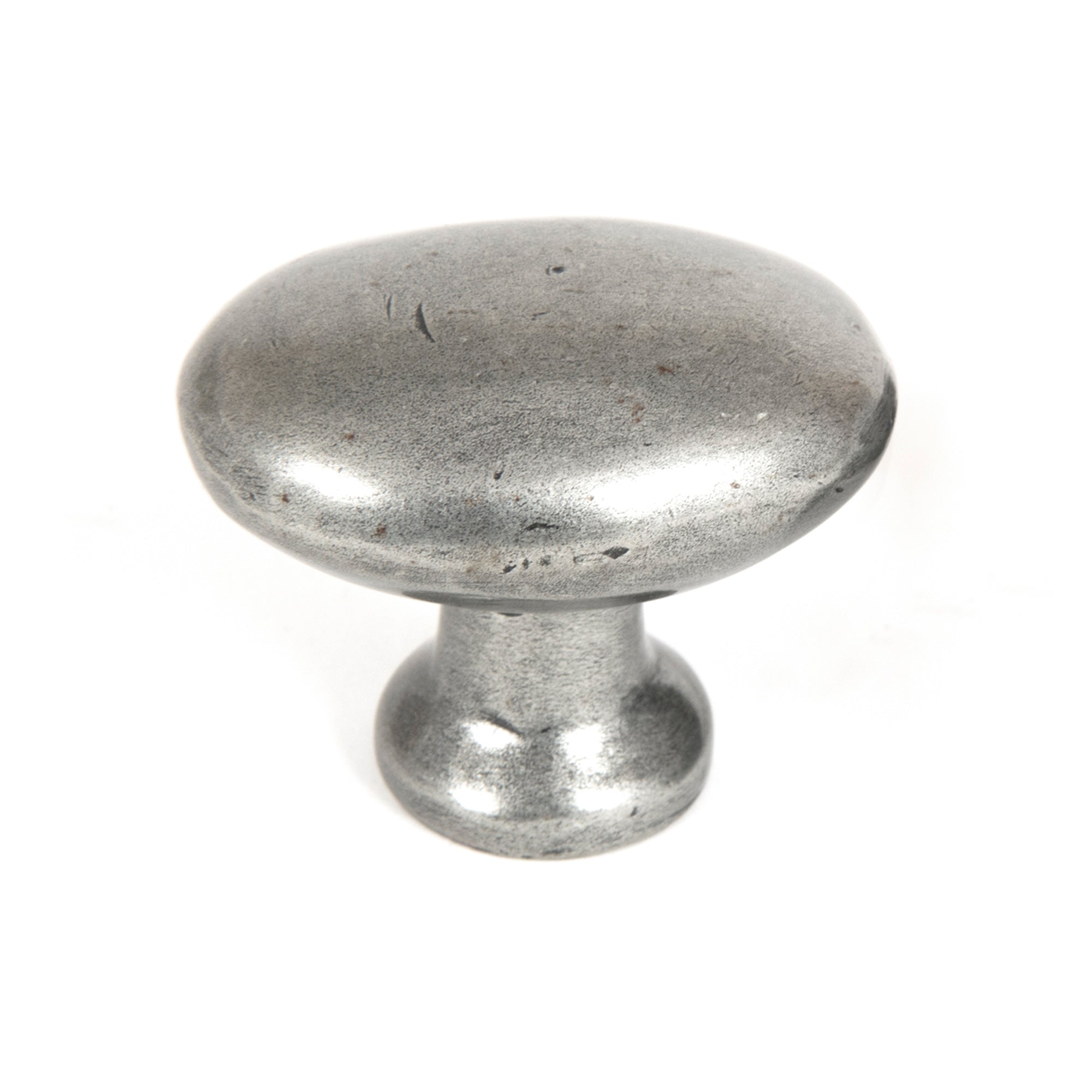 From The Anvil's Pewter Patina Oval Cabinet Knob (Blacksmith)