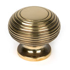 From The Anvil's Aged Brass Beehive Cabinet Knob