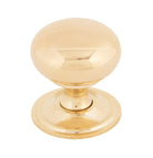 From The Anvil's Polished Brass Mushroom Cabinet Knob