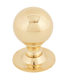 From The Anvil's Polished Brass Ball Cabinet Knob