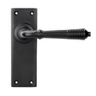 From The Anvil's Aged Bronze Reeded Lever Latch Set