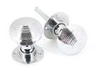 From The Anvil's Polished Chrome Heavy Beehive Mortice/Rim Knob Set