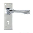 From The Anvil's Polished Chrome Newbury Lever Lock Set
