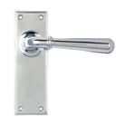 From The Anvil's Polished Chrome Newbury Lever Latch Set