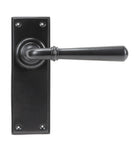 From The Anvil's Aged Bronze Newbury Lever Latch Set
