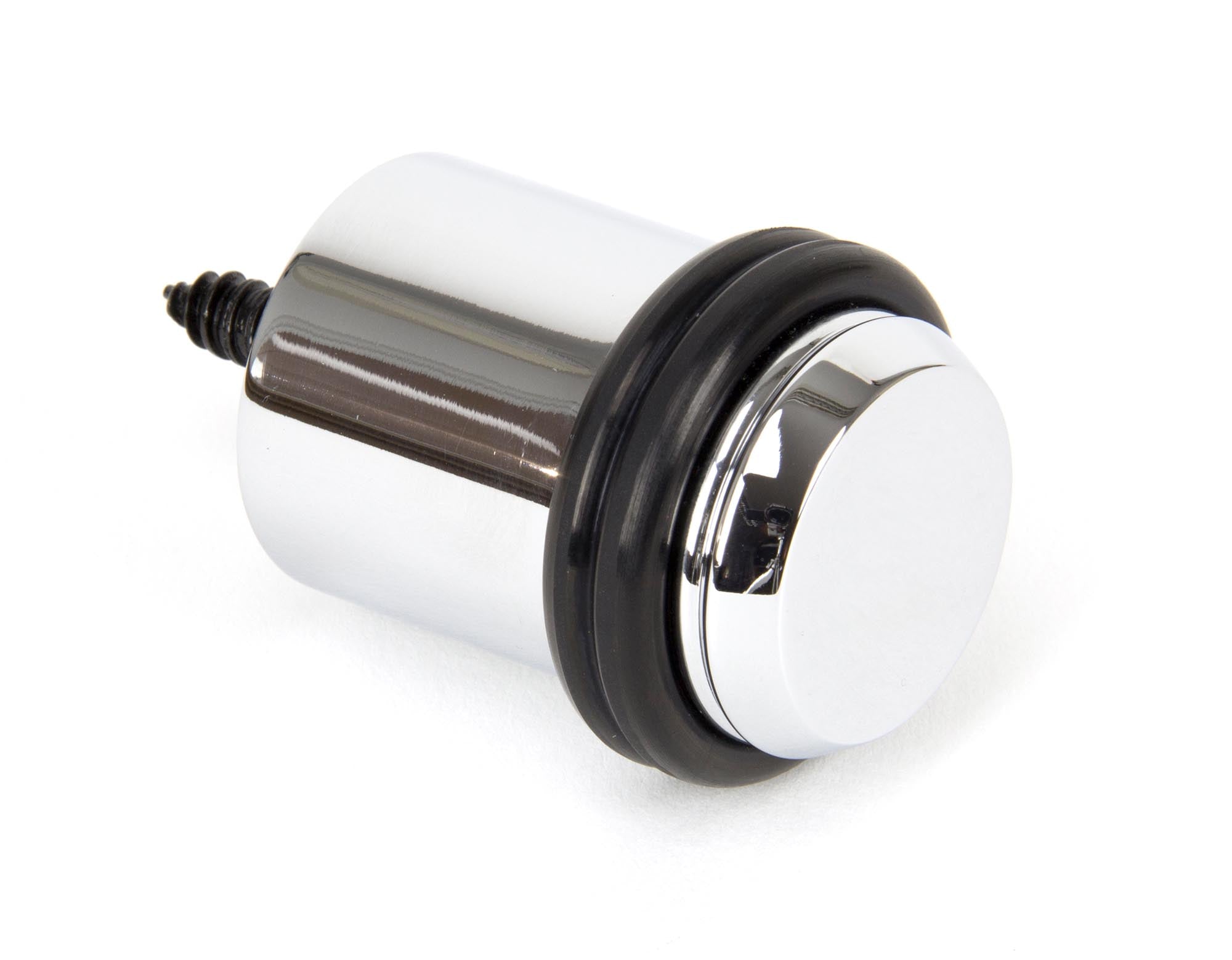 From The Anvil's Polished Chrome Floor Mounted Door Stop