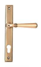 From The Anvil's Polished Bronze Newbury Slimline Lever Espag. Lock Set