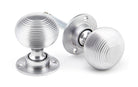 From The Anvil's Satin Chrome Heavy Beehive Mortice/Rim Knob Set