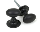 From The Anvil's Aged Bronze Oval Mortice/Rim Knob Set