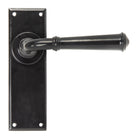 From The Anvil's Black Regency Lever Latch Set