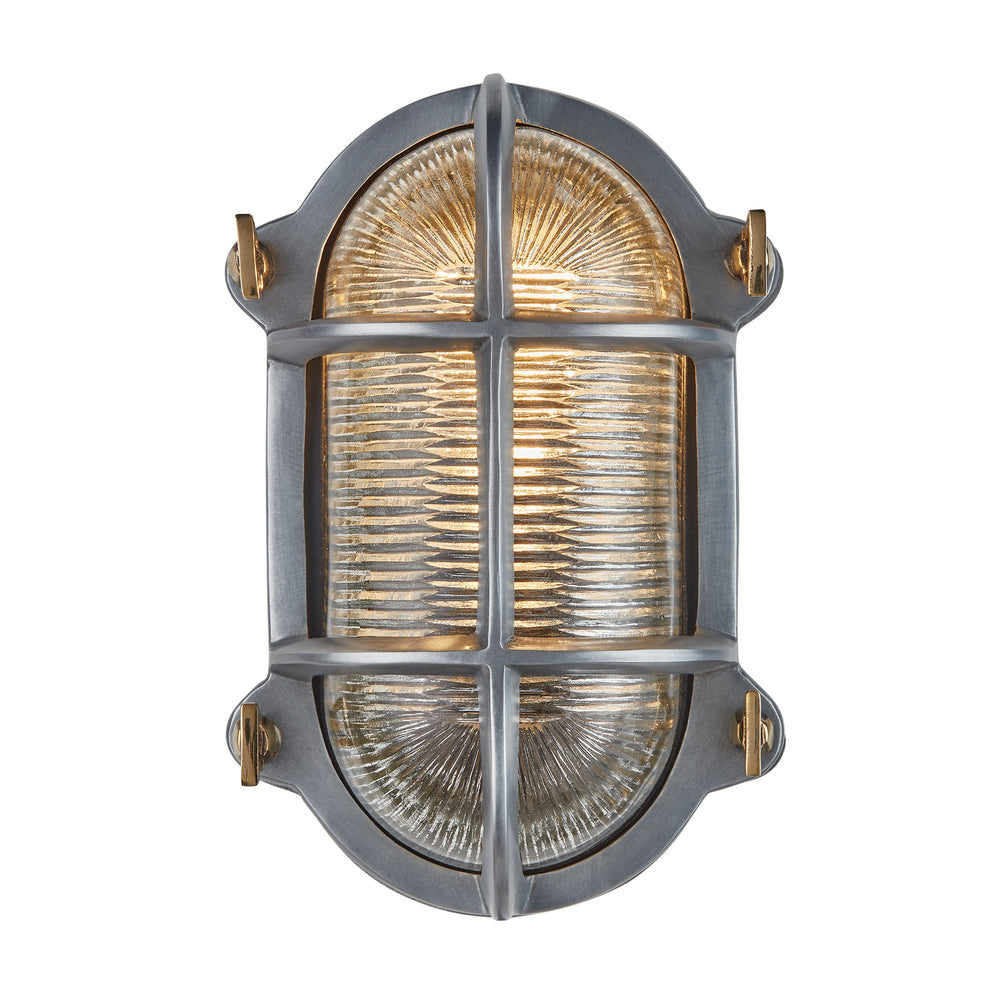 Image of Industville's Bulkhead Glass Outdoor & Bathroom Oval Wall Light 6"
