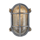Image of Industville's Bulkhead Glass Outdoor & Bathroom Oval Wall Light 6"