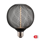 Image of Industville's LED Dimmable Bulb Black Metal Cage Single Filament E27