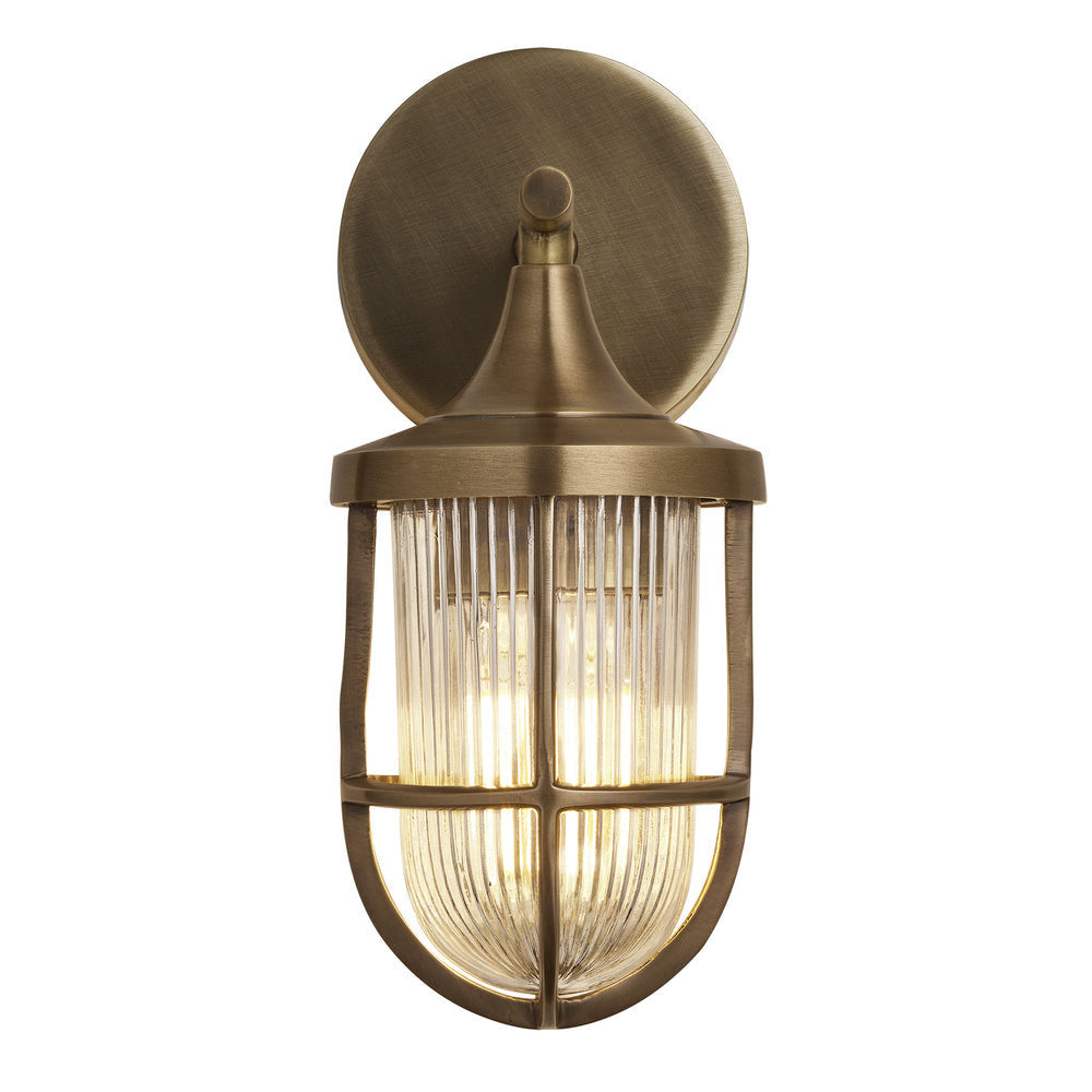 Image of Industville's Harbour Outdoor and Bathroom Wall Light Brass