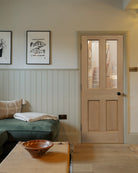 Hand Finished 4 Panel Glazed Oak Door