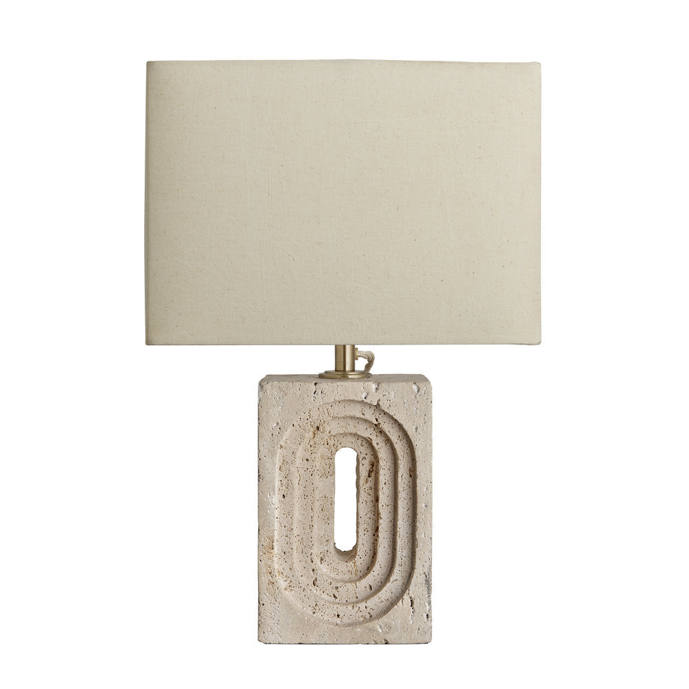 Image of Industville's Travertine Rectangular Table Lamp