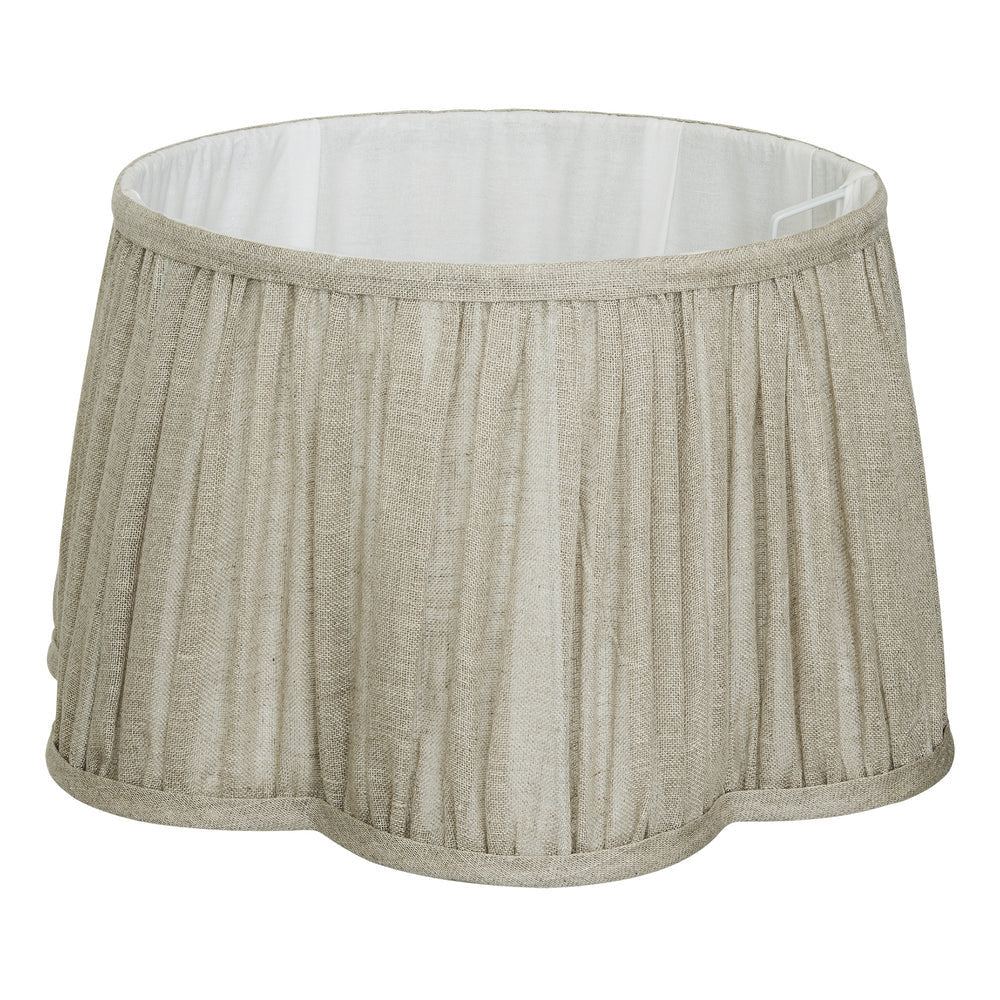 Image of Industville's Scalloped Empire Pure Linen Lampshade