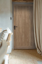 Unfinished Solid Oak Framed & Boarded Door
